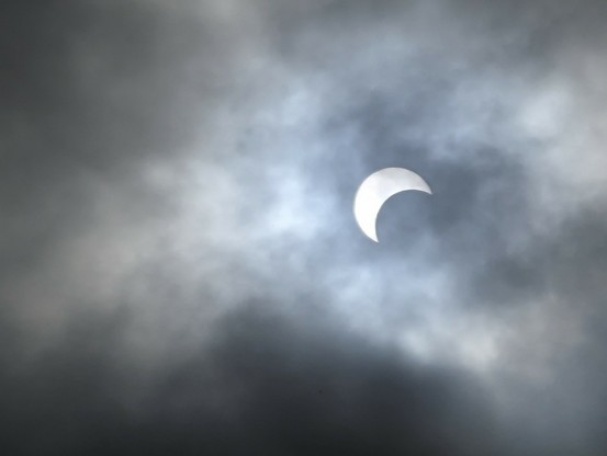 View of the 2023 Annular Solar Eclipse, as seen from Georgia, USA.